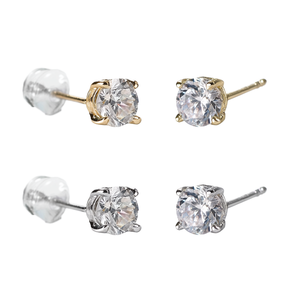 Grandes boucles d'oreilles carrées unisexes en feuille d'or plaqué or 18 carats, diamant de laboratoire cultivé IGI - Product Image 3