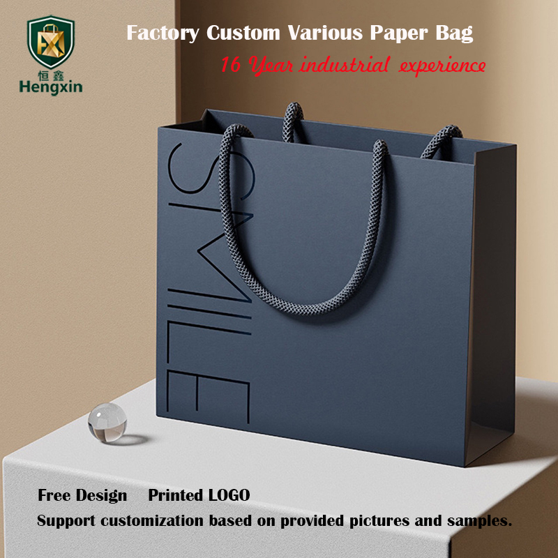 Factory Luxury White Cardboard Recyclable Gift Shopping Bags Custom Logo Print for Small Business Use Candle Craft Storage