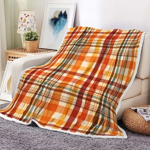 Thanksgiving Maple Leaf Pumpkin Flannel Blanket <b>Throw</b> Blanket Nap Blanket Holiday Gift Fall Decor Wholesale Breathable - Product Image 5
