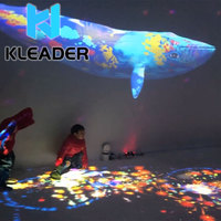Proyección Interactiva Inmersiva, Isla de los Delfines de Ensueño, Pared Táctil, Realidad Aumentada 3D, Mapeo Holográfico de Habitaciones, Juego de Peces Virtual