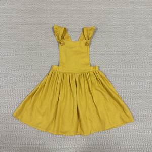 <span class=keywords><strong>Vestido</strong></span> Infantil Australiano de Lino Crochetado, Color <span class=keywords><strong>Amarillo</strong></span>, para Niñas - Product Image 6