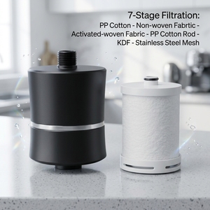 Filtro de Ducha Doméstico de Aleación de Aluminio con Carbón Activado de Fibra de Carbono, KDF y Sulfito de Calcio para el Cuidado de la Piel y Prevención de la Caída del Cabello - Product Image 4