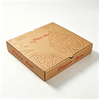 Boîte à pizza en carton jetable en gros, épaisseur 0,8 mm, durable, écologique, emballage à emporter