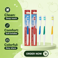 Brosse à dents manuelle en plastique pour adulte, à poils souples en nylon, avec logo personnalisé, emballage individuel, usage domestique, vente en gros DR .PERFECT DP-301