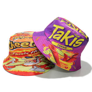 Sombrero de Pescador Casual con Estampado Personalizado, 100% Algodón, Protección Solar, Nuevo, <span class=keywords><strong>Takis</strong></span>, Lamian Noodles, Cheetos, Snacks, Papas Fritas - Product Image 2