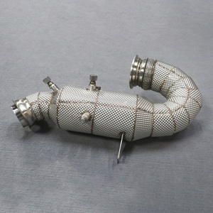 Exhaust Pipes for Mercedes-Benz 2019 GT50/GT53 E53 3.0T SS304 Exhaust Straight Downpipe With Heat Shield - Product Image 2