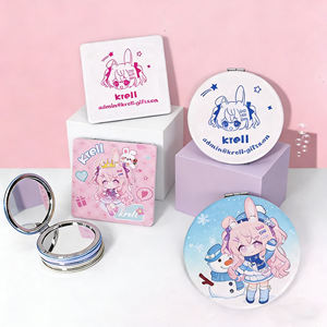 Miroir de poche personnalisé haute définition, petit miroir compact rond, miroir cosmétique personnalisé - Product Image 1