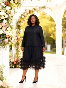 <span class=keywords><strong>Abito</strong></span> Plissettato Miyaki Elegante e alla Moda con Maniche Lunghe, Taglie Forti, Tinta Unita, per <span class=keywords><strong>Donna</strong></span>, Casual e da Festa - Product Image 4