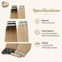Extensions de cheveux vierges Remy réutilisables OEM/les plus vendues, double épaisseur, design fin, aspect naturel invisible, vente en gros