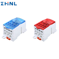 Accessoires pour systèmes électriques UKK 80A 125A 160A 250A 400A Boîtier de distribution d'alimentation sur rail DIN Boîtier de connexion Bornier de connexion