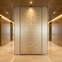 Panneau mural artistique moderne en aluminium perforé insonorisant pour centres commerciaux et villas