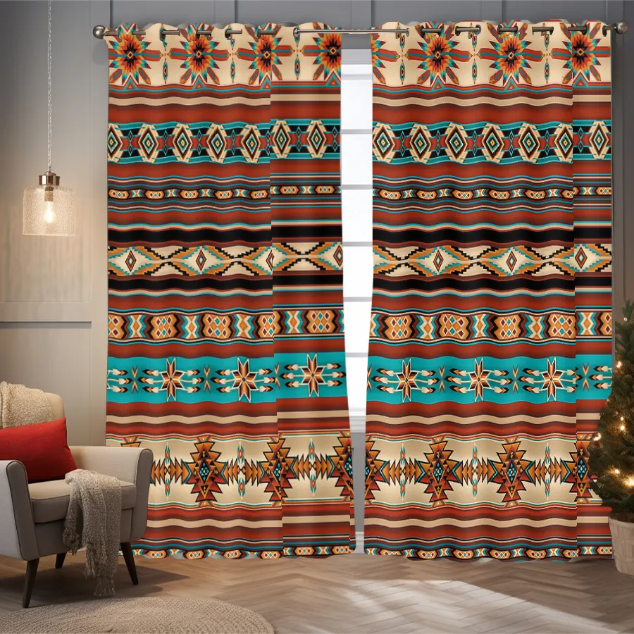 weihnachtsgirlande vorhang bedruckt streifen bearbeitet polyester verdunkelung vorhänge