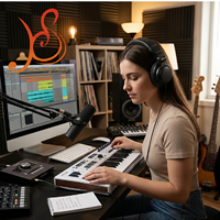 Casque de studio DJ professionnel filaire supra-auriculaire, pliable et pivotant