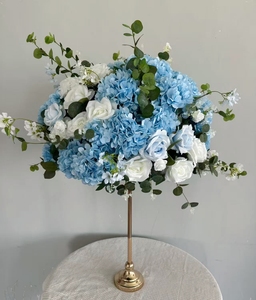 Set de Decoración para Cumpleaños, Baby Shower, <span class=keywords><strong>Bautizo</strong></span>, Evento, Panel de Flores Blancas y Verdes, Arco de Flores Artificiales Azules para Boda - Product Image 5