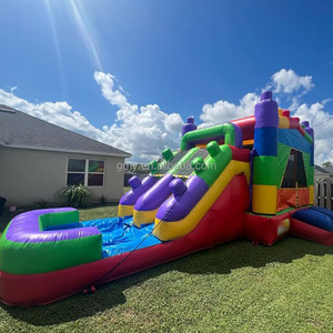 Toboggan gonflable commercial de petite taille <span class=keywords><strong>avec</strong></span> <span class=keywords><strong>piscine</strong></span>, château gonflable, toboggan aquatique gonflable coloré pour enfants et adultes - Product Image 4