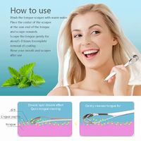 Nettoyant de langue portable en acier inoxydable avec logo personnalisé Produit écologique avec grattoir de langue Outil de nettoyage de langue écologique