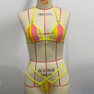 <span class=keywords><strong>Maillot</strong></span> <span class=keywords><strong>de</strong></span> bain micro mini string en tissu découpé sans rembourrage, vert néon, 4 couleurs populaires 2023 - Product Image 5