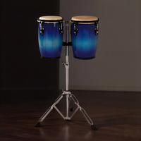 Professional Mini Conga Drum Set with Heavy Duty Stand Hand Percussion Latin Bongo Drums for Adults Kids Beginners