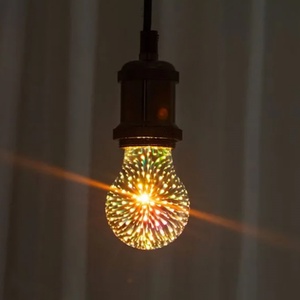 Bombilla de Luz Nocturna RGB de Cristal con Diseño de Fuegos Artificiales A60 - Product Image 2