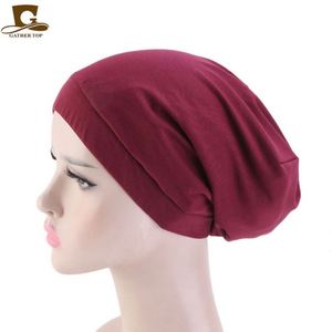 Bonnet de chimiothérapie en satin imprimé numériquement, turban musulman, hijab, bonnet de nuit à bande élastique – Vente en gros - Product Image 4