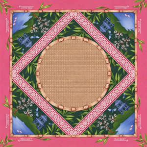 Alas Meja Mahjong Gaya Bohemian Mewah Motif Merak Warna-warni Dapat Disesuaikan Portabel Anti Selip Senyap Tahan Lama Ramah Lingkungan - Product Image 4