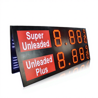La signalisation numérique étanche extérieure affiche les panneaux de prix des stations-service à LED vertes et rouges avec télécommande RF pour les stations-service
