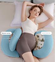 Bantal Kehamilan untuk Tidur, Penyangga Punggung, Perut, dan Pinggul, Bantal Wedge Portabel untuk Perjalanan bagi Ibu Hamil