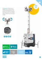 Atlas Copco HiLight BI+4 Hybrid Mobile LED Light Tower 4000 M2 4x150W SMD 8m Tiang Lampu Baterai Diesel Konstruksi Pertambangan