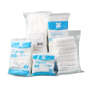 Good price medical grade sterile absorbent wool zig zag cotton wound hemostasis zig zag cotton