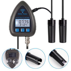Détecteur de qualité de l'eau portable cinq-en-un avec connectivité Wi-Fi pour la mesure du pH, de l'EC, du S.G. et de la salinité - Product Image 1