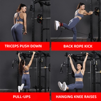Équipement de musculation professionnel pour la maison, rack à squats en acier, cage de fitness avec câbles, machine Smith multifonction