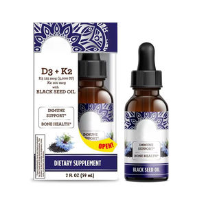 WELLBODY OEM/ODM Vitamina líquida K2 + D3 Gotas sublinguales Sabor personalizado Potenciador de energía Vitamina D3 K2 Suplemento dietético Gotas - Product Image 2