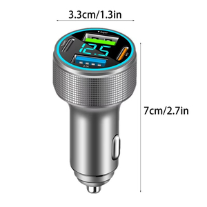 ที่ชาร์จในรถยนต์อะแดปเตอร์ที่จุดบุหรี่4 in 1 PD 30W 4พอร์ตที่ชาร์จในรถประเภท C DC12-24V อลูมิเนียมอัลลอยชาร์จในรถชาร์จได้อย่างรวดเร็ว - Product Image 6