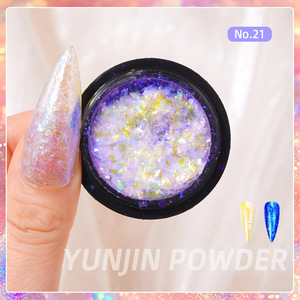 Aurora Chameleon Nail Powder Irregular <b>Thin</b> Transparent Flakes Sparkling Mixed Color Glitter Pigment Nail Art Products - Product Image 3