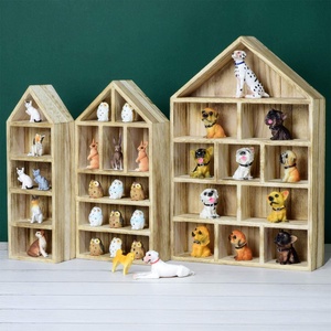 Bộ 3 Hộp Đựng Bóng Bằng Gỗ Hộp Sắp Xếp Hộp Đựng Bóng Bằng Gỗ Hình Ngôi Nhà Kệ Trưng Bày Cho Đồ Chơi & Hình Nhỏ - Product Image 5