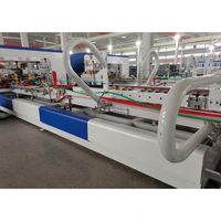 Máquina automática fácil de operar para plegar, encolar y coser cajas de cartón, línea de producción de encolado y empaquetado.