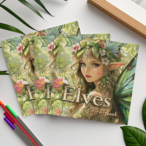 Elves Design Adult Teenage Stress abbau Zeichnung Mal bücher Softcover Board Buch mit Prägung Offset Papier Größe 20*20 - Product Image 5