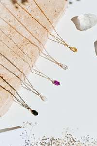 Pendentif en pierre de cristal à double terminaison en argent sterling 925, collier personnalisé pour femmes - Product Image 2