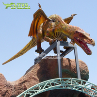 Serpent dragon animatronique d'intérieur grandeur nature pour décorations de parc pour centres commerciaux parcs d'aventure parcs de trampoline
