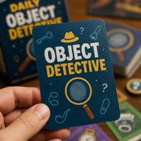 Jeu de cartes Premium Daily Object Detective, boîte en papier écologique personnalisable avec texture lin et noyau noir 310GSM, OEM/ODM pour la famille