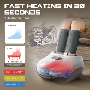 Amasado eléctrico acupresión circulación sanguínea inalámbrico profesional pie pierna masaje compresión máquina calentada para diabéticos - Product Image 3