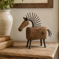 Patung Banteng Longhorn Vintage Baru, Figur Banteng Gaya Barat dari Resin, Ornamen Kerajinan Hewan Dekoratif untuk Meja Rumah
