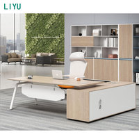 Liyu moderne petit bureau exécutif en bois avec des couleurs personnalisées-Chine Fournisseur en gros de meubles pour le personnel