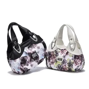 Bolso de mano Vintage de piel sintética para mujer, bolsa de mano suave con diseño floral, de lujo, a la moda