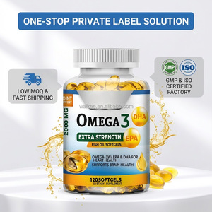 Complément d'huile de poisson extra forte sous marque privée - Gélules moléculaires d'Oméga <span class=keywords><strong>3</strong></span> distillées OEM/ODM - Source de formule personnalisée - Product Image 2