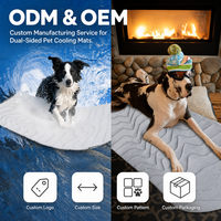 Tapis rafraîchissant pour chat, coussin de couchage estival pour animaux de compagnie, surface ondulée douce, lit confortable pour l'intérieur, l'extérieur, la cage, le transport et les voyages