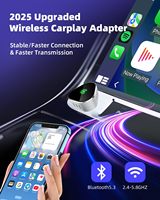 Adaptador Apple CarPlay de Diseño Mini para Automóvil, Conexión por Cable e Inalámbrica, Plug-and-Play, USB Tipo-C, Control por Voz (Siri/Google)