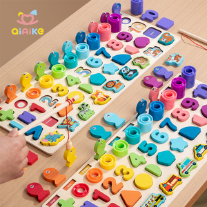 Bestes Preis-Leistungs-Verhältnis Kinder 5-in-1 Logarithmisches Brett Digitales Formen-Zuordnungspuzzle Juguetes Frühpädagogisches Spielzeug für Kinder Jungen Mädchen - Product Image 1