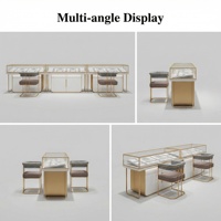Vitrine à bijoux moderne de luxe, verre trempé, éclairage LED blanc chaud, tiroirs verrouillables, design écologique