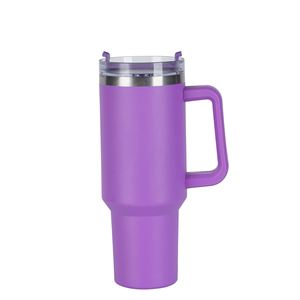 40oz <b>Travel</b> Car H1.0 <b>Handle</b> Tumbler Stainless Vacuum <b>Mug</b> Lid Straw Non-Slip ODM Custom Design - Product Image 1